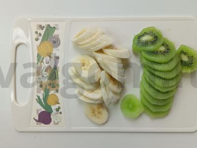 Tostai su bananais ir kiviais Žingsnis 1