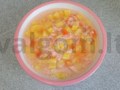 Sriuba su upėtakiu ir ryžiais Žingsnis 6