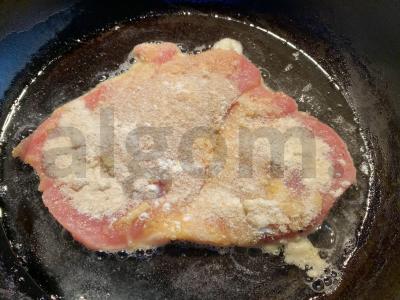 Kiaulienos šnicelis sūrio apvalkale Žingsnis 7