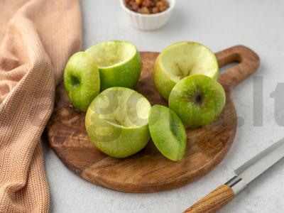 Kepti obuoliai su varške ir medumi Žingsnis 1