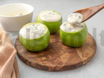 Kepti obuoliai su varške ir medumi Žingsnis 3