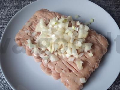 Makaronai-nestai, kepti su kalakutų faršu po sūriu Žingsnis 2