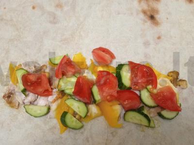 Šašlykas su vištiena, daržovėmis ir grietinės padažu Žingsnis 5