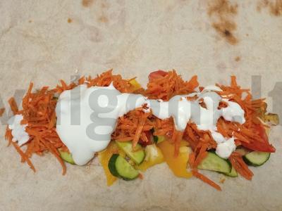 Šašlykas su vištiena, daržovėmis ir grietinės padažu Žingsnis 7