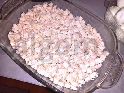 Salotas „Vyrų ašaros“ su vištienos krūtinėle Žingsnis 1