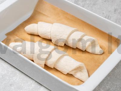 Kruasanai su bekonu ir skrambliu Žingsnis 2