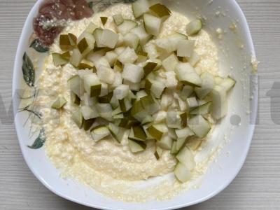 Varškės blyneliai su kriaušėmis Žingsnis 8