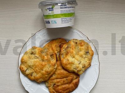 Varškės blyneliai su kriaušėmis Žingsnis 11