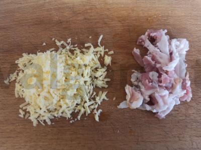 Kreminiai su bekonu ir ikra Žingsnis 1