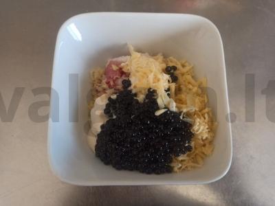 Kreminiai su bekonu ir ikra Žingsnis 2