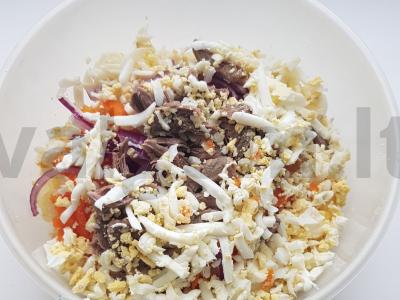 Salotos su burokėliais ir jautiena Žingsnis 3