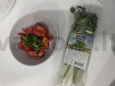 Salotos su ožkos sūriu ir skrudinta duona Žingsnis 2