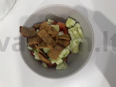 Salotos su ožkos sūriu ir skrudinta duona Žingsnis 4