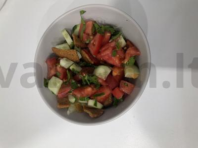 Salotos su ožkos sūriu ir skrudinta duona Žingsnis 5