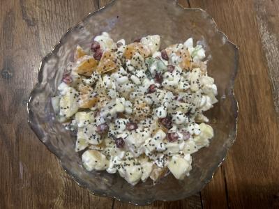 Vaisių salotos su varškės sūriu ir chia sėklomis Žingsnis 5