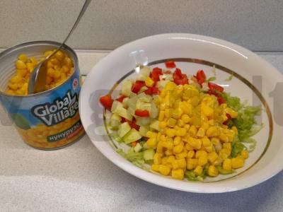 Krisčiai salotas su saldžiuoju pipiru Žingsnis 3