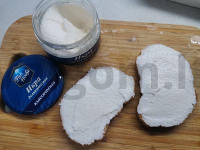 Sumuštiniai su upėtakiu ir menkių ikrais Žingsnis 1