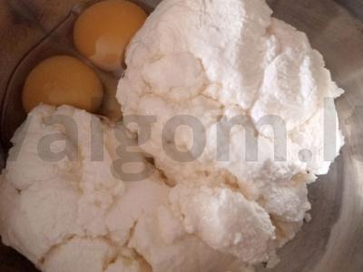 Varškės apkepas „Švelnumas“ Žingsnis 1