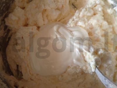 Varškės apkepas „Švelnumas“ Žingsnis 2