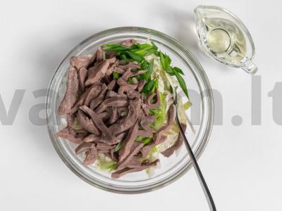Salotas su kiaulės liežuviu taurėje Žingsnis 3