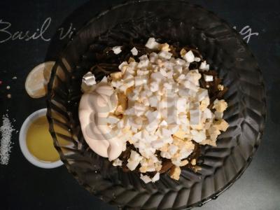 Jūros kopūstų salotos su kiaušiniais Žingsnis 3