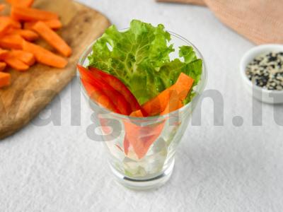 Salotas „Kiškis“ su morkų padažu Žingsnis 4