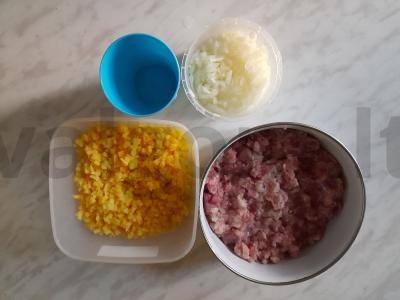 Mantai su faršu ir bulvėmis Žingsnis 1