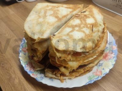 Kvesadija su vištiena ir sūriu Žingsnis 15