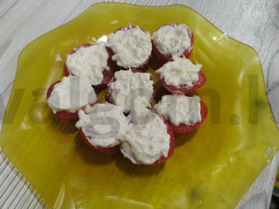 Mini pomidorai su sūriu ir česnaku Žingsnis 6