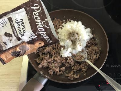 Mėsos įdaras blynams Žingsnis 4