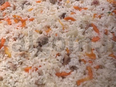 Plovas su kalakutiena ir šviežiu agurku Žingsnis 5