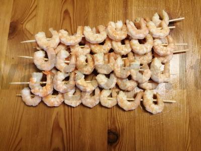 Krevetės terijaki padaže ant anglių Žingsnis 4