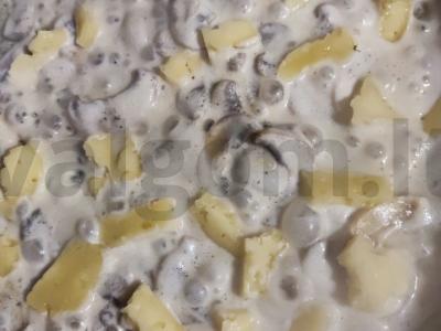 Grybų garnyras su šviežiais žalumynais Žingsnis 3