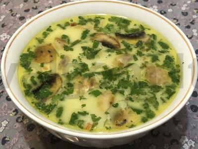 Grybų grietinėlės sriuba pagrindine nuotrauka