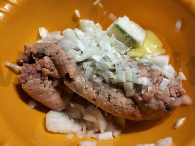 Kepti kotletai su žuvimi ir sūriu Žingsnis 3