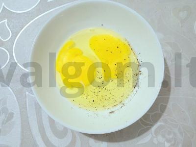 Tortilija su sultinga įdaru pusryčiams Žingsnis 1