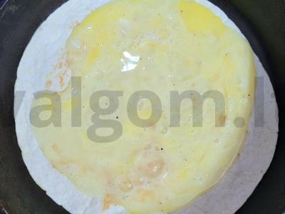 Tortilija su sultinga įdaru pusryčiams Žingsnis 2