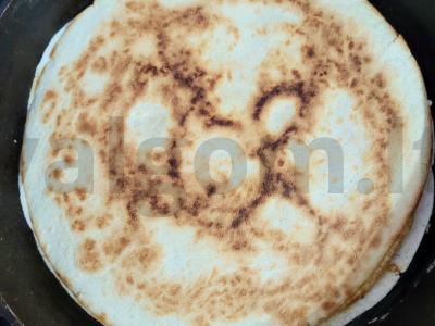 Tortilija su sultinga įdaru pusryčiams Žingsnis 5