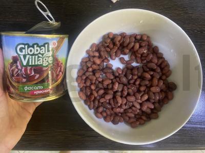 Sotūs salotas su vištiena, raudonaisiais pupelėmis ir sausainiais Žingsnis 2