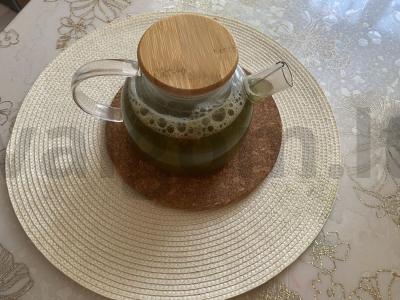 Žalioji arbata matcha su imbieru ir saldžiuoju pienu Žingsnis 3