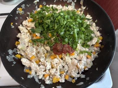 Bulvių apkepas su faršu ir sūriu Žingsnis 5