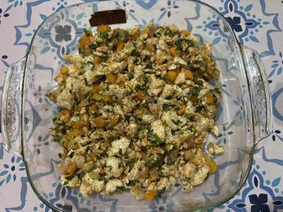 Bulvių apkepas su faršu ir sūriu Žingsnis 7