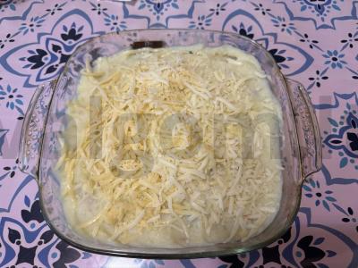 Bulvių apkepas su faršu ir sūriu Žingsnis 8