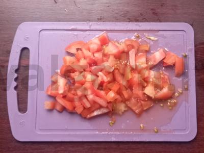 Šakšuka su pomidorais ir paprika Žingsnis 3