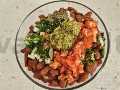 Lobio salotos su pesto padažu Žingsnis 4