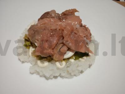 Sushi salotas su avokadu ir silpnai sūdyta lašiša Žingsnis 5