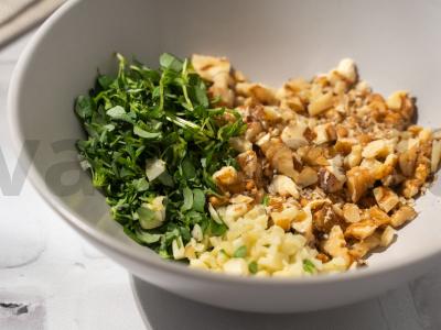 Baklažanai gruziniškai su riešutų padažu Žingsnis 3