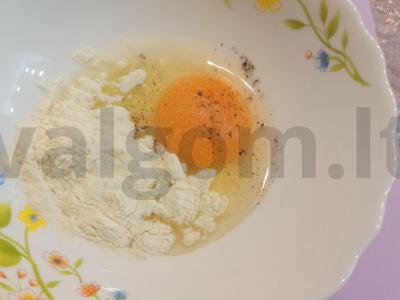 Kepintas flandras tešloje Žingsnis 1