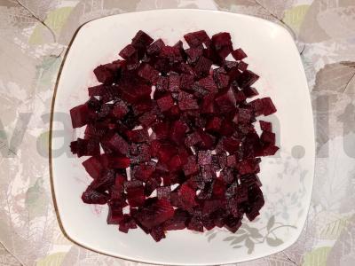 Salotas su burokėliais „Nedovinigret“ Žingsnis 1