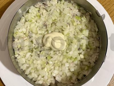 Silkė po šubomis su obuoliu Žingsnis 3